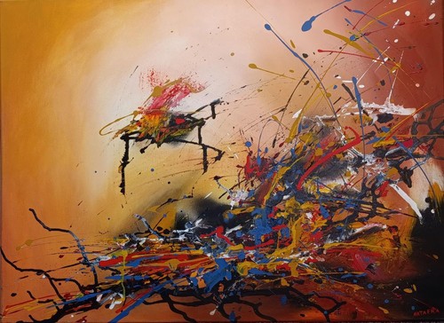 Peinture abstraite acrylique - abstraite,,