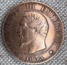 5 centimes Napoléon III Tête