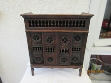 Très beau ancien lit-clos breton de poupée