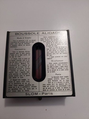 Boussole alidade militaire - boussole, ww1