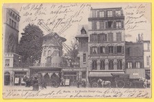 Old postcard Paris Le MOULIN ROUGE Mill Red Cabaret written in 1904 to C. GRIMAUD hairdresser
