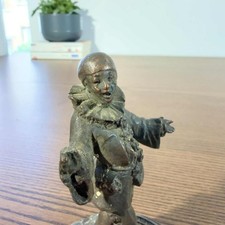 Rare Antique 19th Century Clown Statuette in Regular or Bronze? patinated