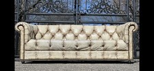 Vintage Tufted Leather Chesterfield Sofa