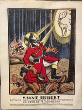 Saint Hubert, patron des chasseurs et des forestiers , Jean Chièze, 1940.