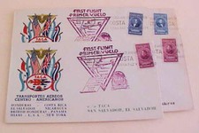 COSTA RICA TAGA FLIGHTS 4 DIFF. 1943