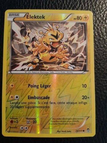 Carte pokémon reverse elektek - carte,
