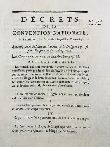 Armée belgique 1793 becker - armée,