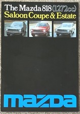 MAZDA 818 1272cc Car Sales Brochure OCT 1976 Saloon COUPE Estate