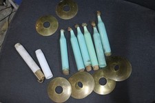 8 Opaline Fake Candle Sheaths for Chandelier with 6 Wooden Sockets