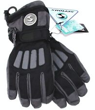 Enfants Noir Gris Ski Gants