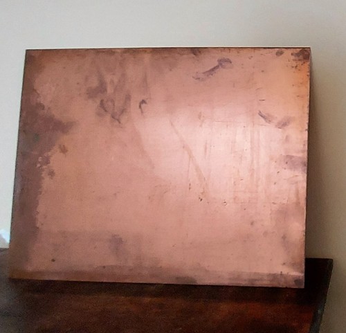 Plaque polie cuivre vierge