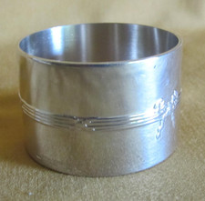 Christofle Towel Round Pattern Cross Ribbons Silver Metal