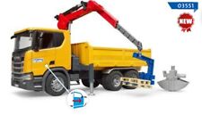 BRUDER - dumpster truck with crane and pallets - SCANIA super 560R - 1/1...