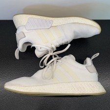 Adidas NMD Triple White Shoes Mens Size 10 Running Jogging Active Sneakers