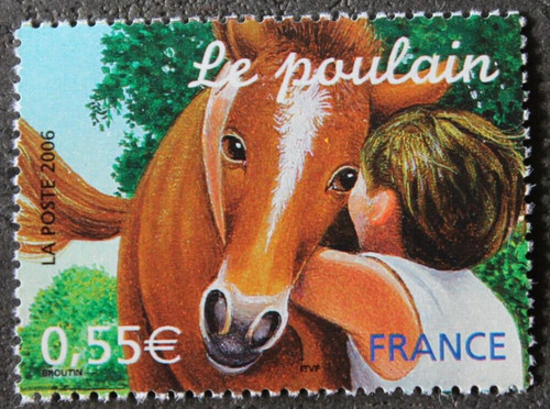 Timbre france le poulain - timbre,