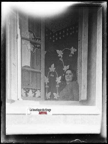 Woman window photo old - window,,