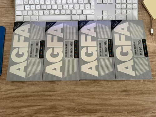 Cassettes vhs agfa 180 - 4, e-180