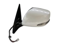 White Blind Spot Driver Side View Mirror Power Folding For 2014-2023 LEXUS GX460
