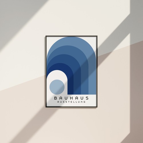 Poster bauhaus style rétro - style,