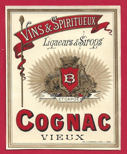 Etiquette label cognac vieux - ,