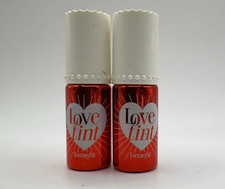 LOT OF 2 BENEFIT LOVE TINT FIERY-RED TINTED LIP & CHEEK STAIN 6ML/0.2OZ *2