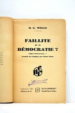 LIVRE ANCIEN WELLS FAILLITE DE