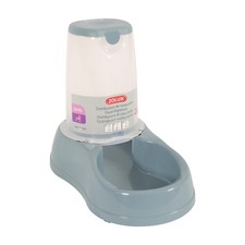 Distributeur de croquettes 3.5 kg, bleu en plastique, pour chien ou chat