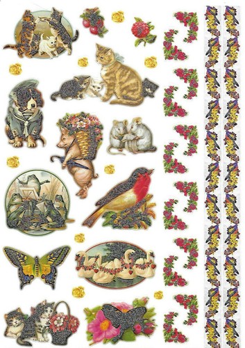 Planche stickers papier - de,