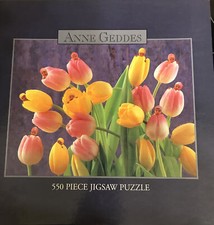 Ceaco Anne Geddes 500+ Pc Puzzle Tulips 24” X 18”, Colorful Flowers Free Ship+++