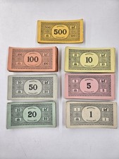 Vintage Stack Of Mixed Monopoly Money Copyrighted 1935 Parker Brothers Inc 