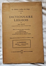 Dictionnaire Liégeois par Haust 10e Fascicule Dialecte Wallon Liège