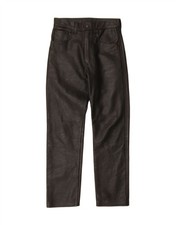 COUGAR Womens Motorcycle Leather Trousers W30 L29 Black DQ81