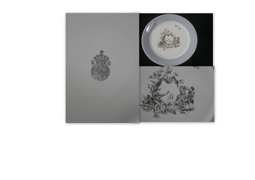 Assiette dessert ancienne - assiette,