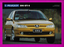 PEUGEOT 306 GTI 6 AUSTRALIAN SPECIFICATIONS BROCHURE SEPTEMBER 1998