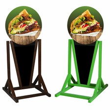 Cadre d'Affichage Stop Trottoir Tableau Noir en Bois Signe A-Board Kebab