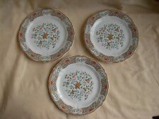 SAINFOIN,GIEN,SERIE DE 3 ASSIETTES PLATES,23 CM.
