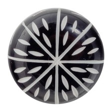 Résine Porte d'armoires de cuisine Armoire Bouton Poignée Set - Noir x1