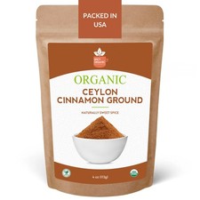 Organic Ceylon Cinnamon Powder Ground True Non-GMO Sri Lanka Spice Kosher Tea