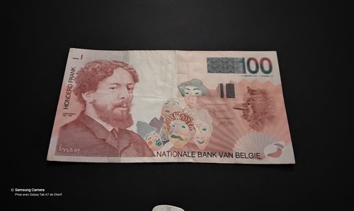 Billet banque 100fr belge - de,