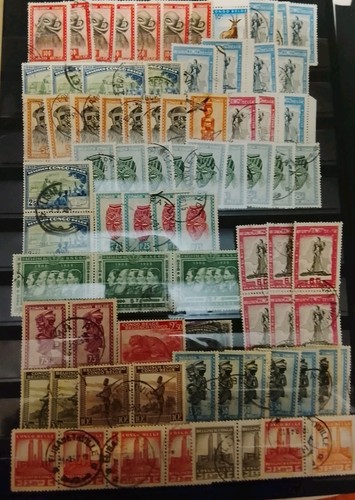 Bon lot timbres - bon, congo