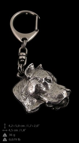 Porte clés dogue argentin - dogue,
