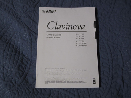Yamaha clavinova piano owner - yamaha, owner's