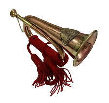 12" Bugle With Silk Rope Tassel Copper &Brass Handmade Bugle Australian Military