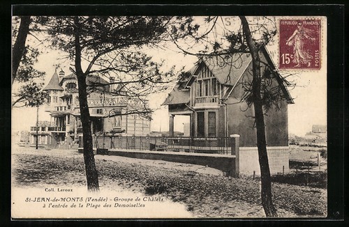Cpa jean monts - st-jean-de-monts,, groupe
