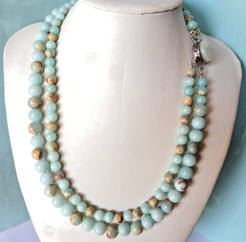 Collier jade bleu shoushan - collier, shoushan-