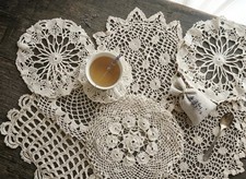 Lot napperons vintage fait - 8,