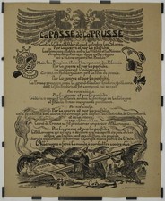 Prouvé Victor Le passé de la Prusse 1918 Affiche Originale Guerre 14-18