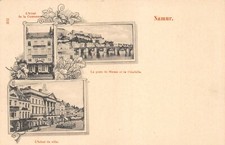 NAMUR L'hôtel de la couronne, L'hôtel de ville, Le pont de Meuse et la Citadel