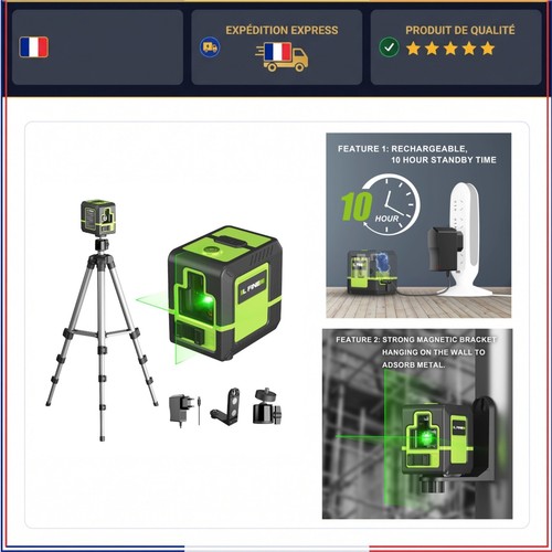 Niveau laser vert - 2, lignes