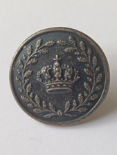 Forest Administration Button Monarchy Crown Lilies Hunting Wine Factory Crew